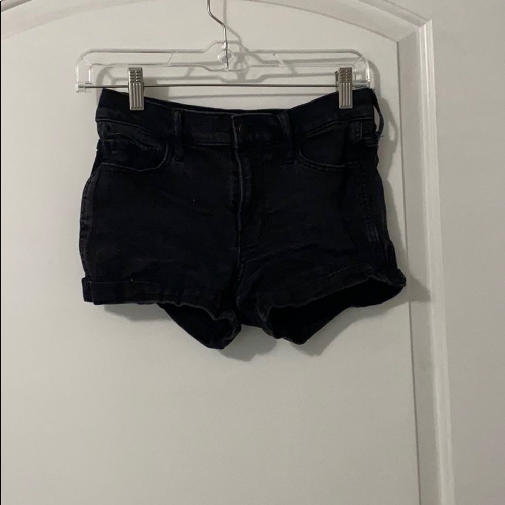 black shorts